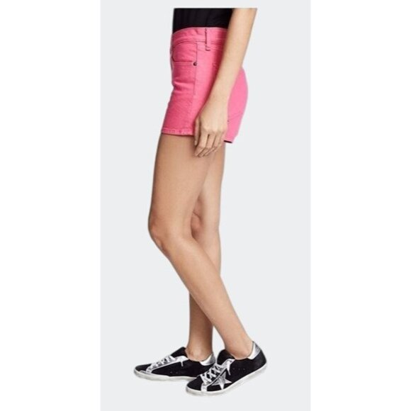 Rag & Bone Womens Bull Pink High-Rise Denim Jean Shorts  Size 26 - Picture 2 of 15